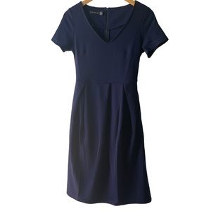 Homeyee navy blue short sleeve dress size 6